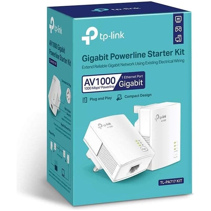 Buy TP-Link,TP-Link TL-PA717 - AV1000 Gigabit Powerline Starter Kit - Gadcet UK | UK | London | Scotland | Wales| Ireland | Near Me | Cheap | Pay In 3 | Networking
